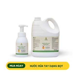 Nước Rửa Tay dạng bọt Fuwa3e (Hương Quýt)